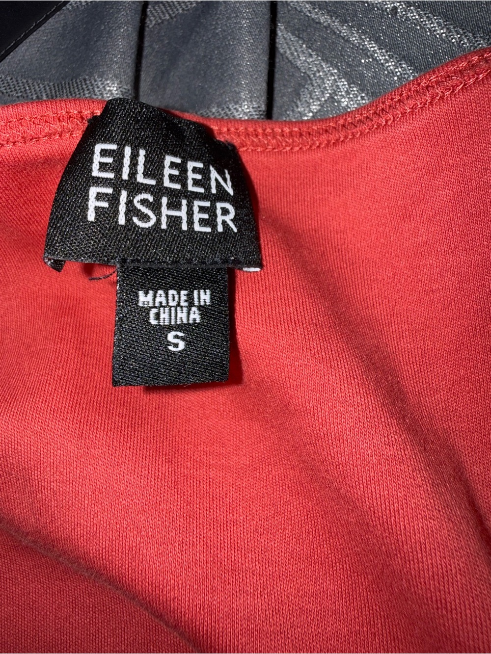 Eileen Fisher Coral-Red Knit Top